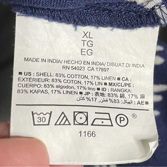 Old Navy XL oversized linen pocket tee navy blue - Picture 7 of 7